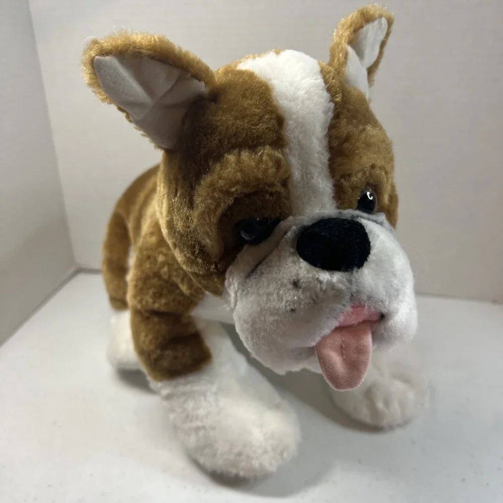 Build A Bear Bulldog Dog White Brown Boxer 14